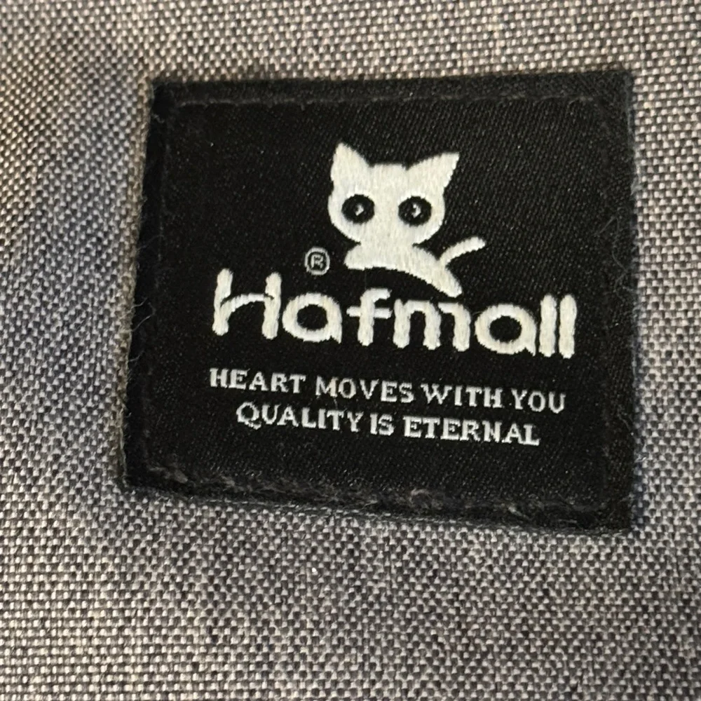 Hafmall Black and Gray Backpack Diaper Bag